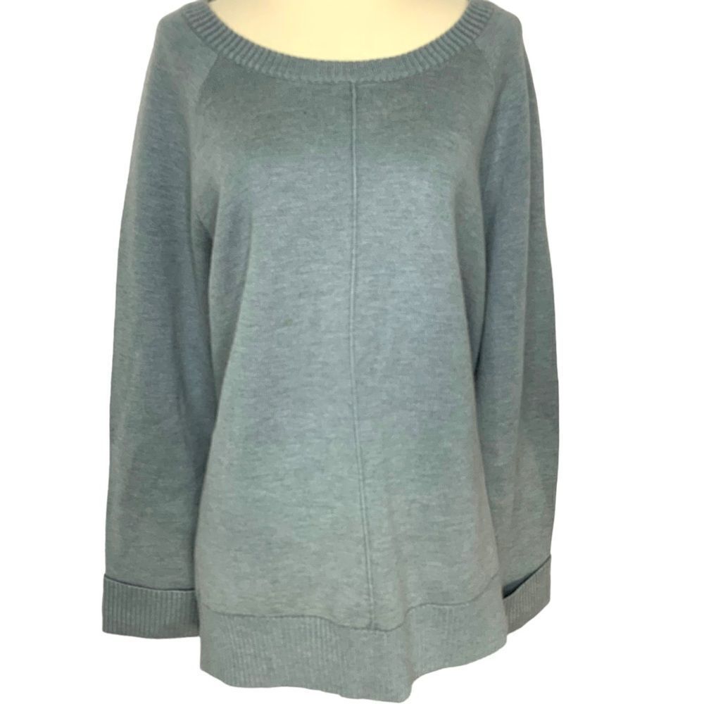 MAX & MIA Long Sleeve Sweater Super Soft Blue Sweater size L